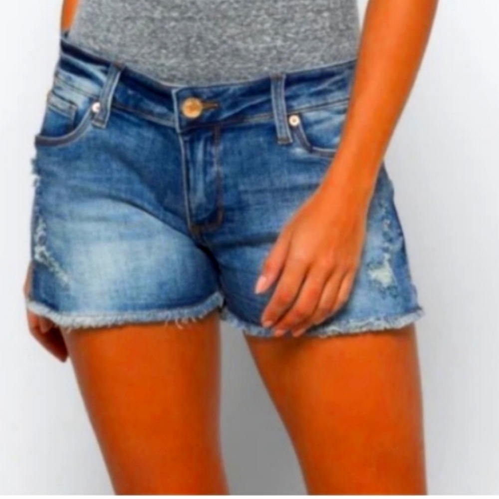 NWT STS Blue Aubry Denim Jean Shorts Distressed 10”High Rise 29